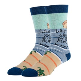 ooohyeah Mens' Novelty Aquarium Crew Socks, Funny Crazy Ocean Dress Socks Gift, Fit Men's Shoe Size8-13, What the Shell, 8-13