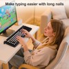 Raised Keyboard Stickers for Long Nails with Letters, Soft Silicone