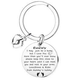 New Dad Gifts Keychain for Father Daddy To Be Keyring Father’s Day Gift First Time Dad Presents