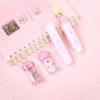 MROOFUL Cute Cat Paw Pink Pencil Case with Eraser Sharpener
