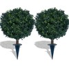 kyesyes Artificial Boxwood Ball Bush 27" Tree UV Resistance Rated