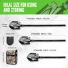 Zune Lotoo Tactical Shovel Survival Tool, 18 in 1 Small
