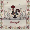 Traditional Portuguese Rooster Beige Table Runner