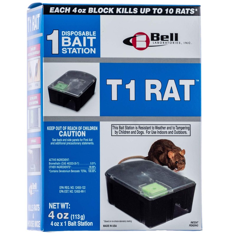 Bell Labs DR0811 T1 Rat Disposable Bait Station, Green Wax