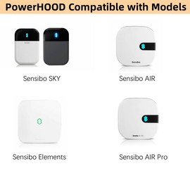 PowerHOOD 5V Micro USB AC/DC Adapter Compatible with Sensibo Sky/Air/Air PRO/Elements Smart Air Conditioner Controller Quality Monitor 5.0 Volts Power Supply Cord Wall Plug Charger Cable PSU