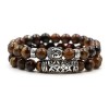 Veraly Conjunto De Pulseras Buda Cuentas Naturales Unisex 2pz