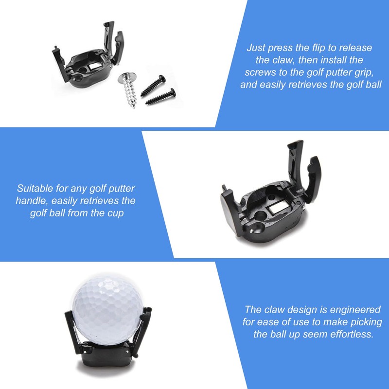 3 Pack Golf Ball Retriever for Putter,Golf Ball Picker Upper,Golf