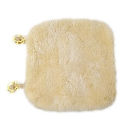 Natural Sheepskin Car Seat Covers for Women and Men | 100% Genuine Sheepskin Fur Seat Pad for Cars & Jeeps with Elastic Straps and Non-Slip Suede Backing, 19 x 19”, 1 Pc (Natural)