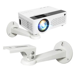 2-Be-Best Projector Wall Mount, Angle Adjustable Projector Wall Mount for Mini Projector, Projector Mount for Wall, Projector Hanger with Load 11 lbs Length 7.9" White