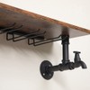 HEONITURE Industrial Pipe Shelves Wine Rack Wall Mounted with 4