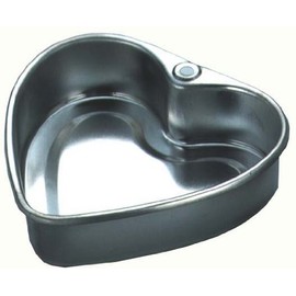 Tiger Crown 2318 Cake Pan, Silver, 4.9 x 4.7 x 1.4 inches (125 x 120 x 35 mm), Standard Heart Shape, 120 Steel, Aluminum Plated, Same Bottom
