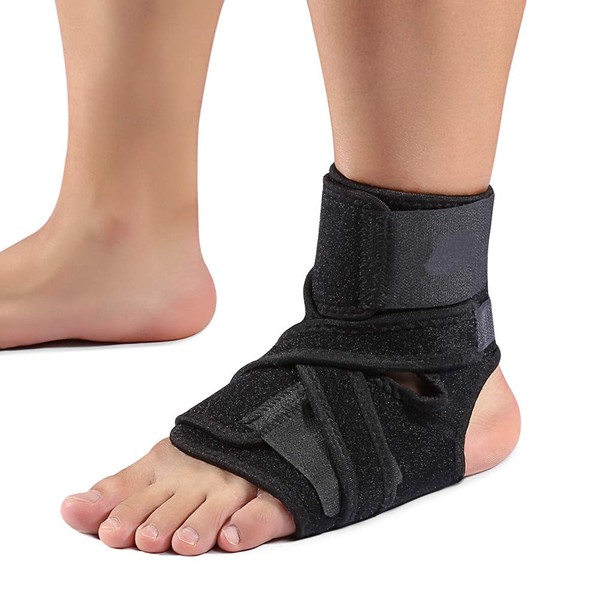 Felenny Ankle Orthosis Foot Drop Orthosis Corrector Orthosis Ankle Support Plantar Fasciitis Ankle Strap Suitable for Most People