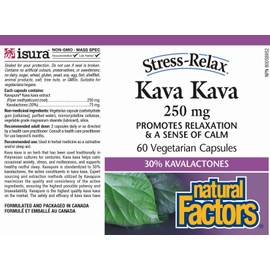 Natural Factors - Kava Kava 250mg, Stress-Relax, 60 Vegetarian Capsules
