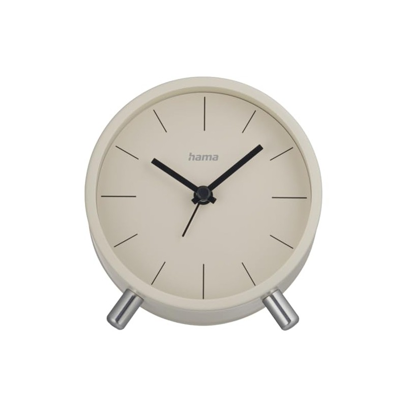 Hama Flores 222229 Radio-Controlled Alarm Clock Analogue Beige Grey without