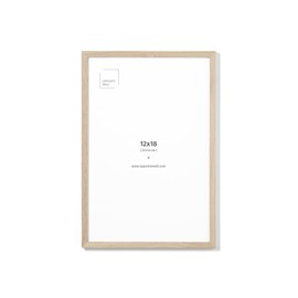 Opposite Wall - 12x18 in - Natural Solid Oak Wood Picture Frame - Lightweight, Versatile & Shatterproof - Wall Hanging Poster or Photo Frame - Wall Decor for Office, Gallery & Home