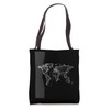 World Map Outline Tote Bag