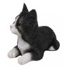 Ebros Gift Lifelike Sitting Tuxedo Black and White Feline Kitten
