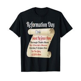Reformation Day Five Solas Christian Theology T-Shirt