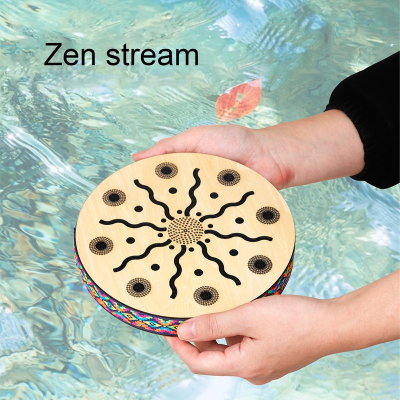 Sea Drum Ocean Wave Sound 8in Portable Maple Ethnic Musical