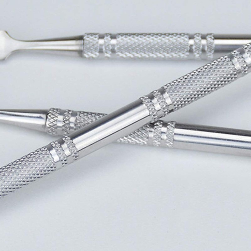 Stainless Steel Double Spatula Ointment Spatula for Make Up Pallets