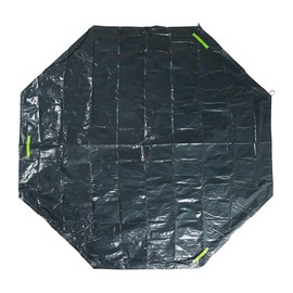 Greengers Garden Waste Bag, Tarpaulin for Collecting Leaves, Diameter 220 cm, Tarpaulin 2-in-1 for Green Waste - 1 Tarpaulin - 3 Reinforced Handles, Lockable, Very Practical, 130 L