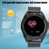 1.54-inch Full screen Waterproof Bluetooth Smart Sports Touch Smartwatch(Black Steel