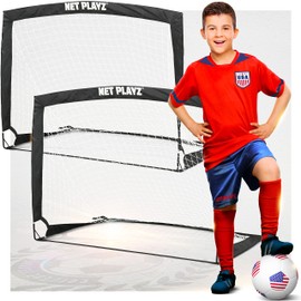 Soccer Goals - Pop-up Goals Portable Football Net 4'x3' ft, Kids Youth & Teens Backyard Games, Practice & Training