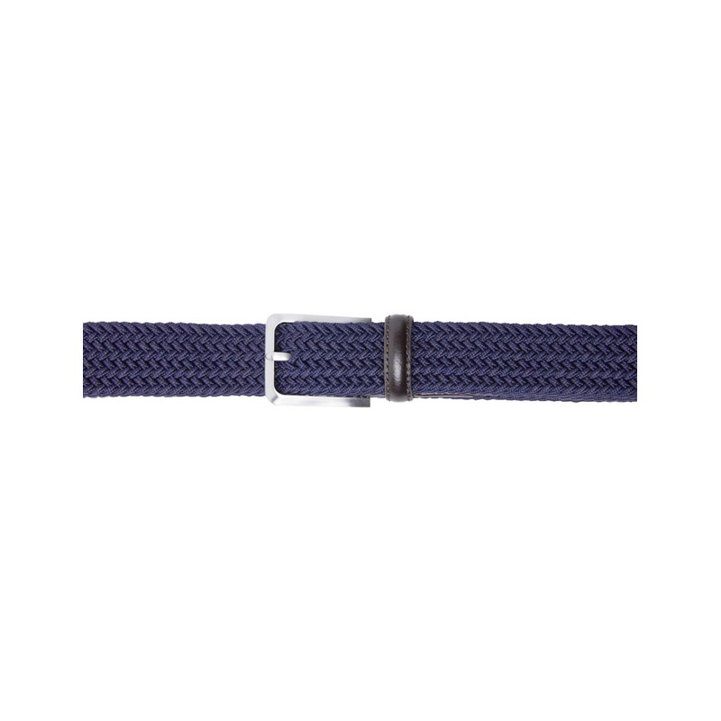 BRAX Men's Hi Flex Elastic Braided Belt, 22 Navy