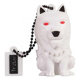 Tribe Juego de Tronos (Game of Thrones) Pendrive, Memoria USB Flash Drive 2.0, de Goma, de 16 GB con Llavero, diseño Direwolf