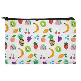 Tiny Fruits Bananas Cherries Grapes Kiwi Pineapples Makeup Cosmetic Bag Organizer Pouch