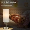 White Bedside Touch Table Lamps for Bedroom Nightstand with USB-C
