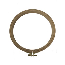 Nurge Premium Beech Wood Gold Clasp Embroidery Hoop 8mm (220mm = 8.66" ~ Approx 8")