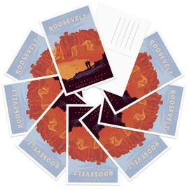 gaeaverse Theodore Roosevelt National Park Vintage Postcards 9pc/Set U.S. National Parks Greeting Cards for Business World Travel Landscape Postcard Decor Gift