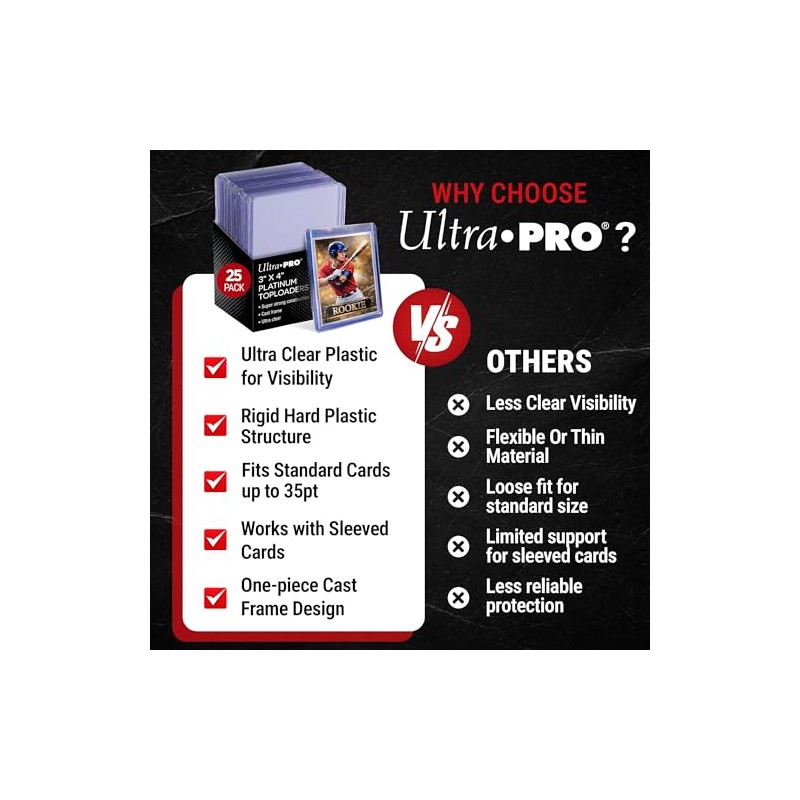 Ultra PRO - Toploaders de platino ultra transparentes de 3