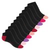 Footstar Men's and Women's Trainer Socks (10 Pairs) with Contrasting