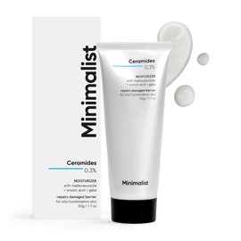 Minimalist Oily Skin Face Moisturizer for Barrier Repair | 0.3% Ceramide Madecassoside | For Women & Men | 1.7 Oz / 50 gm