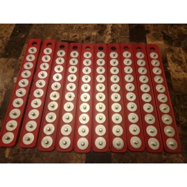 MagClip 3/8" Magnetic Socket rail Red 10 slot 10 pack