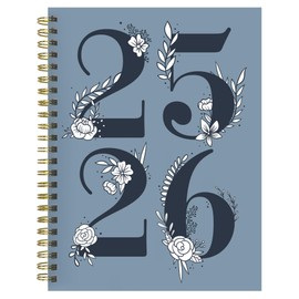 TF Publishing July 2025 - June 2026 Simply French Blue Medium Weekly Monthly Planner - 12 Month Academic Planner 2025-2026 with Durable Cover, Thick Uncoated Paper, and Planning Stickers - 6.5in x 8in