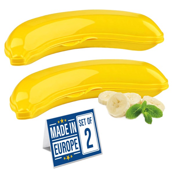 CRYSTALIA Big Banana Case 23cm 2 Pack Reusable Premium Quality