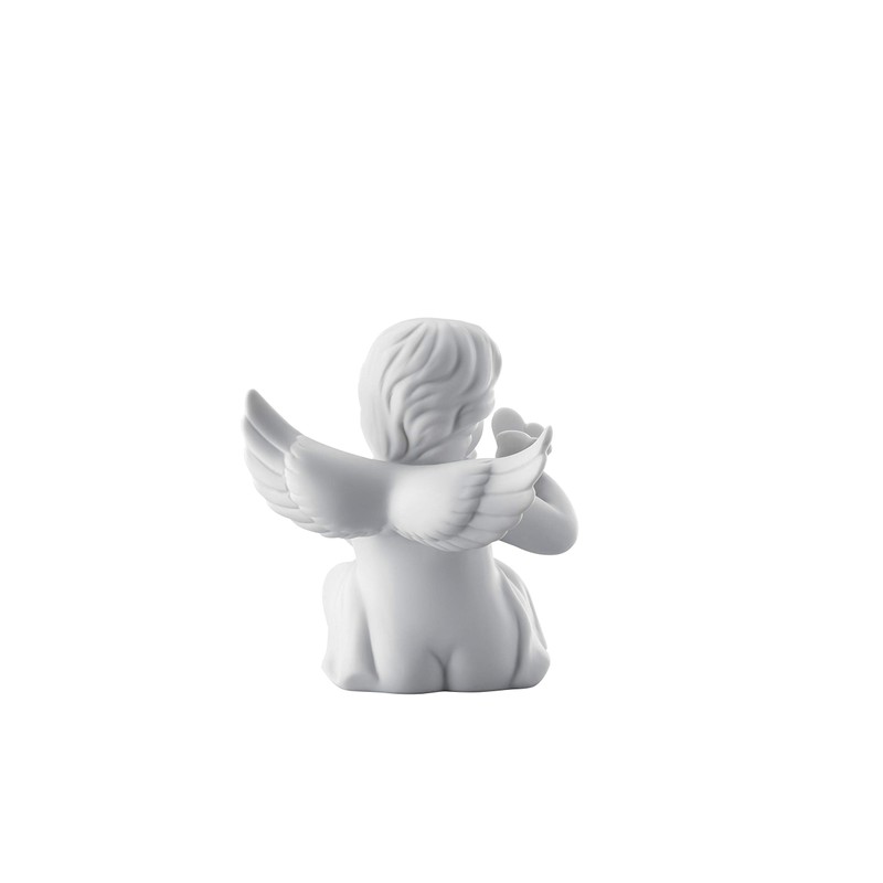 Angel Medium White Matt Angel with Butterfly