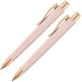 Faber-Castell 205092 Polyball Pale Pink Ballpoint Pen with Replaceable XB Refill, Indelible