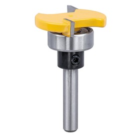 Yakamoz Bearing T-Slot Cutter Router Bit, 1/4 Shank Wood Carbide Milling Cutter Router Surfacing Bit Woodworking Cutting Tool