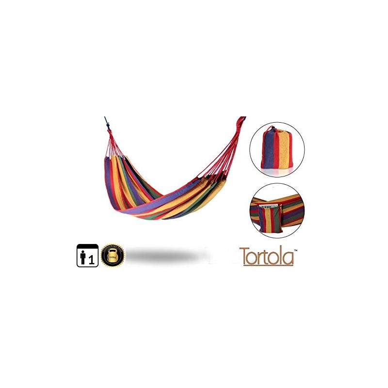 Primrose Tortola Rainbow Outdoor Garden Hammock with Side Bag Attached