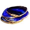 Blue Agate Coasters for Drinks - Set of 4 -