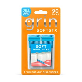 GRIN, Softstx, Hilos Interdentales Suaves y Ecológicos, para una Limpieza Bucal Cómoda y Responsable, Cuidado Bucal