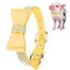 Adjustable Microfiber Double Bowknot Crystal Sparkle Rhinestone Cat Collar Pet