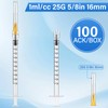 Anwoi 100 Pack 1cc 25G x 5/8 Inch Scientific Industrial