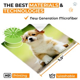 Microfiber Cleaning Cloth for Glasses - Eyeglass Cleaning Cloth - Lens Cleaning Cloth - Microfiber Glasses Cleaning Cloth for Phone, Screens, Camera Lens Cleaner - 6 pcs