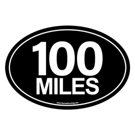 Charmed Running Brand Ultra Marathon UltraRunner 100 Mile Miles Distance Car Magnet - Choose Color and Font