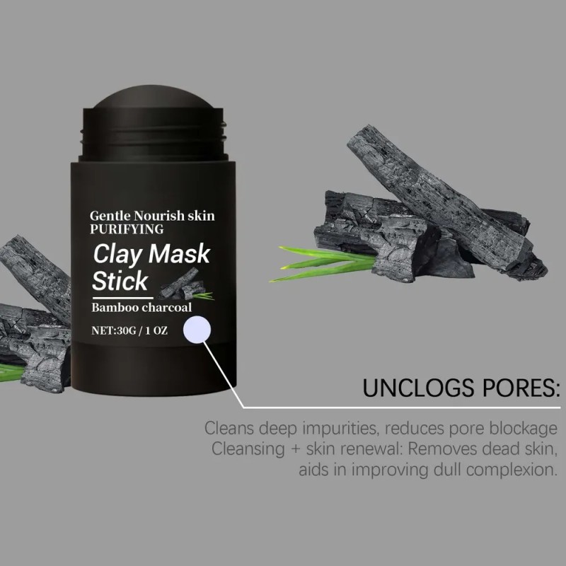 Mascarilla De Barro Y Carbón En Barra, 30 G